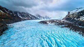 Skaftafell Glacier, Vatnajokull National Park In Iceland Stock Images Skaftafell Glacier, Vatnajokull National Park In Iceland Stock Images