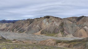 Поход Skalli - Landmannalaugar, короткий трек близко к горячие источники стоковая фотография Поход Skalli - Landmannalaugar, короткий трек близко к горячие источники стоковая фотография