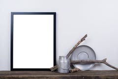 Skandinavische het kaderspot van de stijl lege foto omhoog Minimaal huisdecor stock foto's Skandinavische het kaderspot van de stijl lege foto omhoog Minimaal huisdecor stock foto's