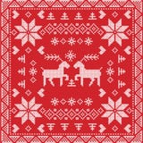 Skandynaw zimy stylowy Północny ścieg, dzia bezszwowego wzór w kwadracie, płytka kształt wliczając płatków śniegu, drzewa, boże n royalty ilustracja Skandynaw zimy stylowy Północny ścieg, dzia bezszwowego wzór w kwadracie, płytka kształt wliczając płatków śniegu, drzewa, boże n royalty ilustracja