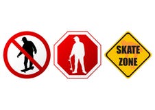 Skate Signs Stock Photography Skate Signs Stock Photography
