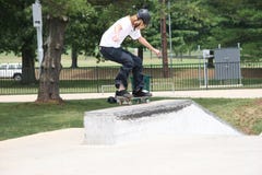 Skateboarder Landing Royalty Free Stock Photography Skateboarder Landing Royalty Free Stock Photography