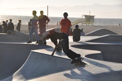 Skateboarding no counterlight imagem de stock royalty free Skateboarding no counterlight imagem de stock royalty free