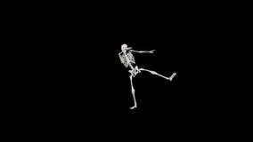Skeleton dancing - Halloween concept