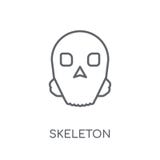 Skeleton linear icon. Modern outline Skeleton logo concept on wh stock illustration Skeleton linear icon. Modern outline Skeleton logo concept on wh stock illustration