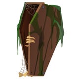 Skeleton opens the coffin. Vector illustration stock illustration Skeleton opens the coffin. Vector illustration stock illustration