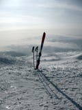 Ski gear in snow