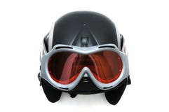 Ski Helmet With Goggles Stock Images