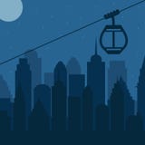 Ski Lift Gondola vector illustratie Ski Lift Gondola vector illustratie