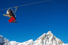 Ski Lift Matterhorn Royalty Free Stock Image