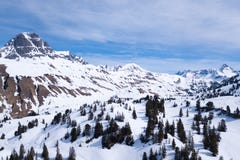 Skidar und Wandergebiet Voralberg arkivbilder Skidar und Wandergebiet Voralberg arkivbilder