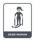 skidåkarekvinnasymbol i moderiktig designstil skidåkarekvinnasymbol som isoleras på vit bakgrund modern symbol för skidåkarekvinn stock illustrationer skidåkarekvinnasymbol i moderiktig designstil skidåkarekvinnasymbol som isoleras på vit bakgrund modern symbol för skidåkarekvinn stock illustrationer