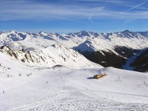 Skiing slope at skiing resort Davos, Switzerland stock images Skiing slope at skiing resort Davos, Switzerland stock images