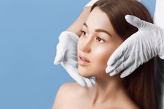 Skin Check Before Plastic Surgery Royalty Free Stock Images