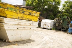 A skip Stock Photo A skip Stock Photo