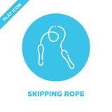 skipping rope icon vector. Thin line skipping rope outline icon vector illustration.skipping rope symbol for use on web and mobile vector illustration skipping rope icon vector. Thin line skipping rope outline icon vector illustration.skipping rope symbol for use on web and mobile vector illustration