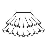 Skirt icon, outline style stock vector. Illustration of outline - 82606910
