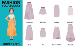 Skirt Vocabulary Collections Of Standard Classic Simple Skirts. Many ...