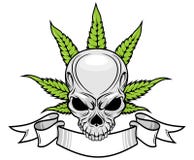 Free Skull And Weed Royalty Free Stock Photos - 38783428