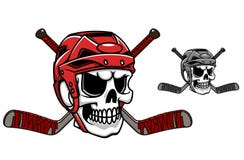 Skull in ice hockey helmet royalty free illustration Skull in ice hockey helmet royalty free illustration