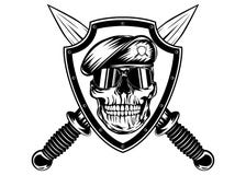 Skull In Shield And Daggers Stock Photos Skull In Shield And Daggers Stock Photos