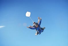 Sky diving thrill