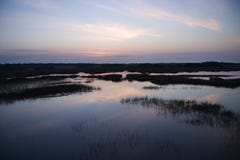 Sky Reflecting In Marsh. Royalty Free Stock Photography Sky Reflecting In Marsh. Royalty Free Stock Photography