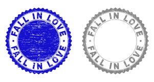 Skyddsremsor för stämpel för GrungeNEDGÅNG FÖRÄLSKADE texturerade royaltyfri illustrationer Skyddsremsor för stämpel för GrungeNEDGÅNG FÖRÄLSKADE texturerade royaltyfri illustrationer
