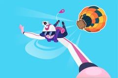 Skydiverfliegen im freien Fall vektor abbildung Skydiverfliegen im freien Fall vektor abbildung