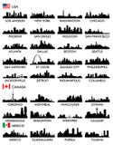 Skyline America do Norte da cidade ilustração stock Skyline America do Norte da cidade ilustração stock