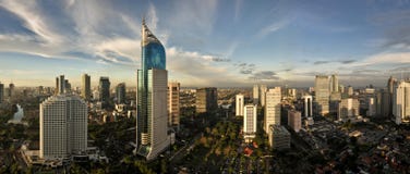 Skyline da cidade de Jakarta fotos de stock royalty free Skyline da cidade de Jakarta fotos de stock royalty free