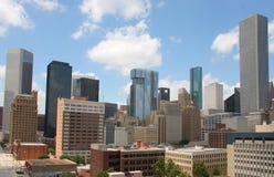 Skyline de Houston da baixa imagens de stock royalty free Skyline de Houston da baixa imagens de stock royalty free