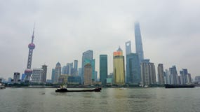 Skyline der hohen Gebäude in Shanghai stockfotografie Skyline der hohen Gebäude in Shanghai stockfotografie