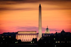 Skyline do Washington DC imagens de stock Skyline do Washington DC imagens de stock