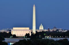 Skyline do Washington DC foto de stock royalty free Skyline do Washington DC foto de stock royalty free