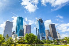 Skyline Of Houston, Texas Stock Photo