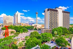 Skyline San Antonios, Texas, USA lizenzfreies stockbild Skyline San Antonios, Texas, USA lizenzfreies stockbild