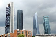 Skyscrapers in financial center, Madrid, Spain royalty free stock photography Skyscrapers in financial center, Madrid, Spain royalty free stock photography