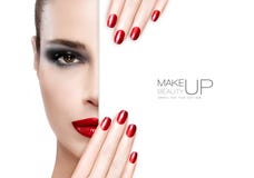 Skönhetmakeup och spikar Art Concept arkivfoto Skönhetmakeup och spikar Art Concept arkivfoto
