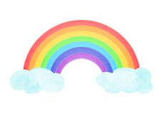 Skład z tęczą i chmurami w ręka rysującym stylu również zwrócić corel ilustracji wektora ilustracja wektor Skład z tęczą i chmurami w ręka rysującym stylu również zwrócić corel ilustracji wektora ilustracja wektor