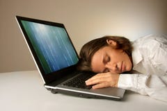 Sleep on a laptop stock photo Sleep on a laptop stock photo