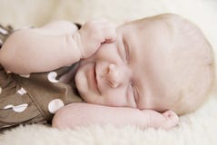 Sleeping Baby Girl Closeup Royalty Free Stock Image Sleeping Baby Girl Closeup Royalty Free Stock Image