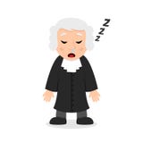 Sleeping Judge Cartoon Character vector illustration Sleeping Judge Cartoon Character vector illustration