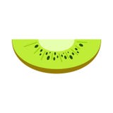 Slice of kiwi icon, flat style stock illustration Slice of kiwi icon, flat style stock illustration