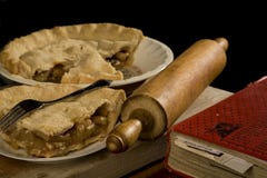 Slice Of Apple Pie With Fork. Royalty Free Stock Photo Slice Of Apple Pie With Fork. Royalty Free Stock Photo
