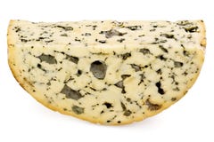 Slice Of Roquefort Cheese Stock Photos