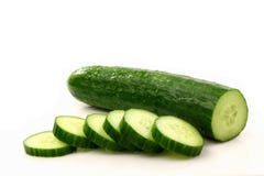 Sliced fresh cucumber
