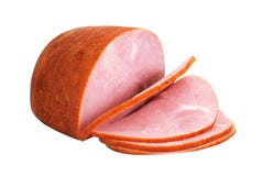 Sliced Ham Isolated
