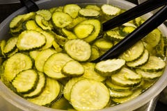 Sliced Pickles Royalty Free Stock Photos