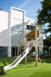 Slide and climbing frame in a modern school playground stock photo Slide and climbing frame in a modern school playground stock photo